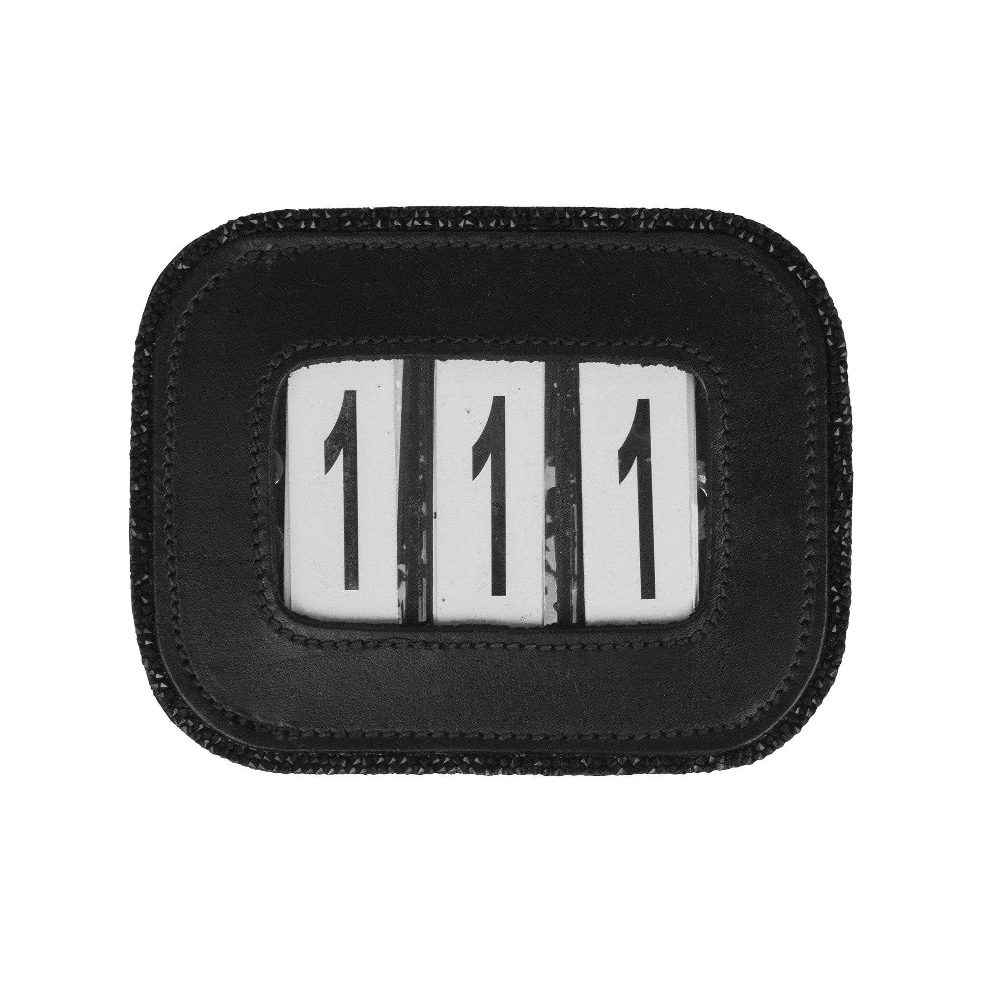 Numéro de départ en cuir Bordure Pailletée- HORKA