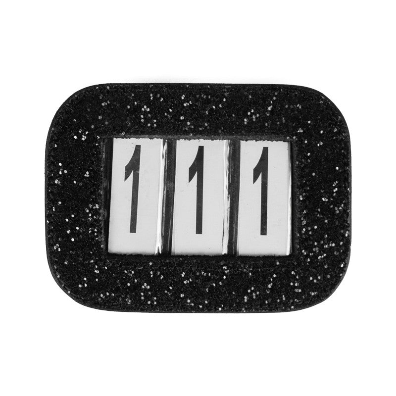 Black glitter number holder - SD DESIGN