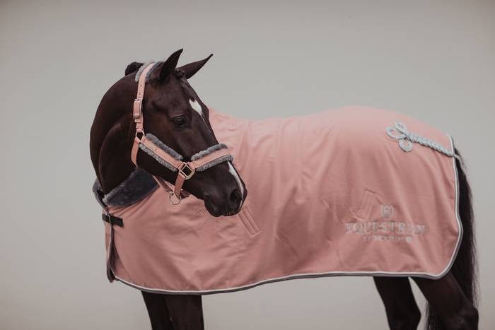Equestrian Stockholm Fleece Sheepskin Blanket - Pink