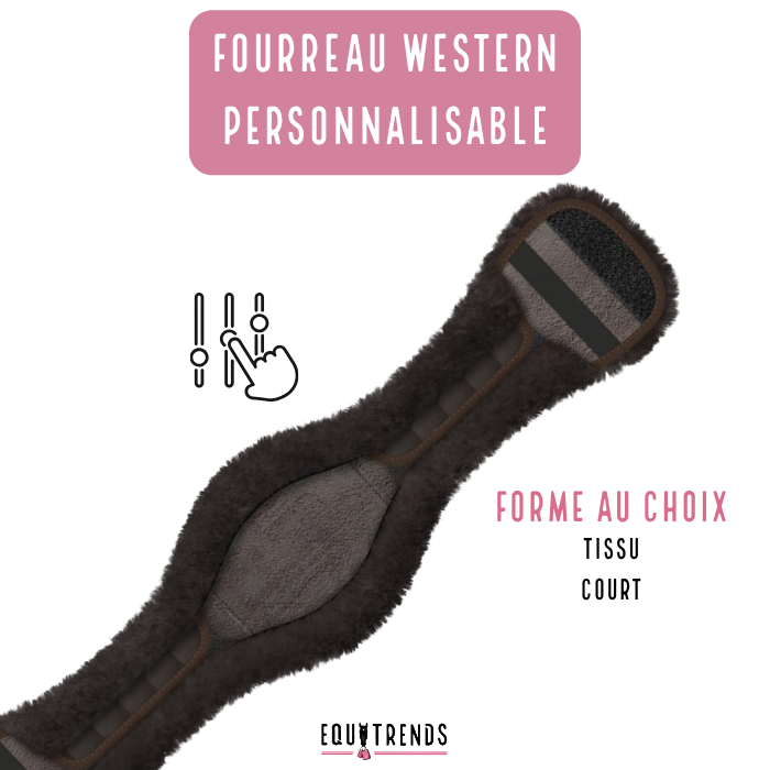 Fourreau de sangle WESTERN court (tissu) PERSONNALISABLE - MATTES