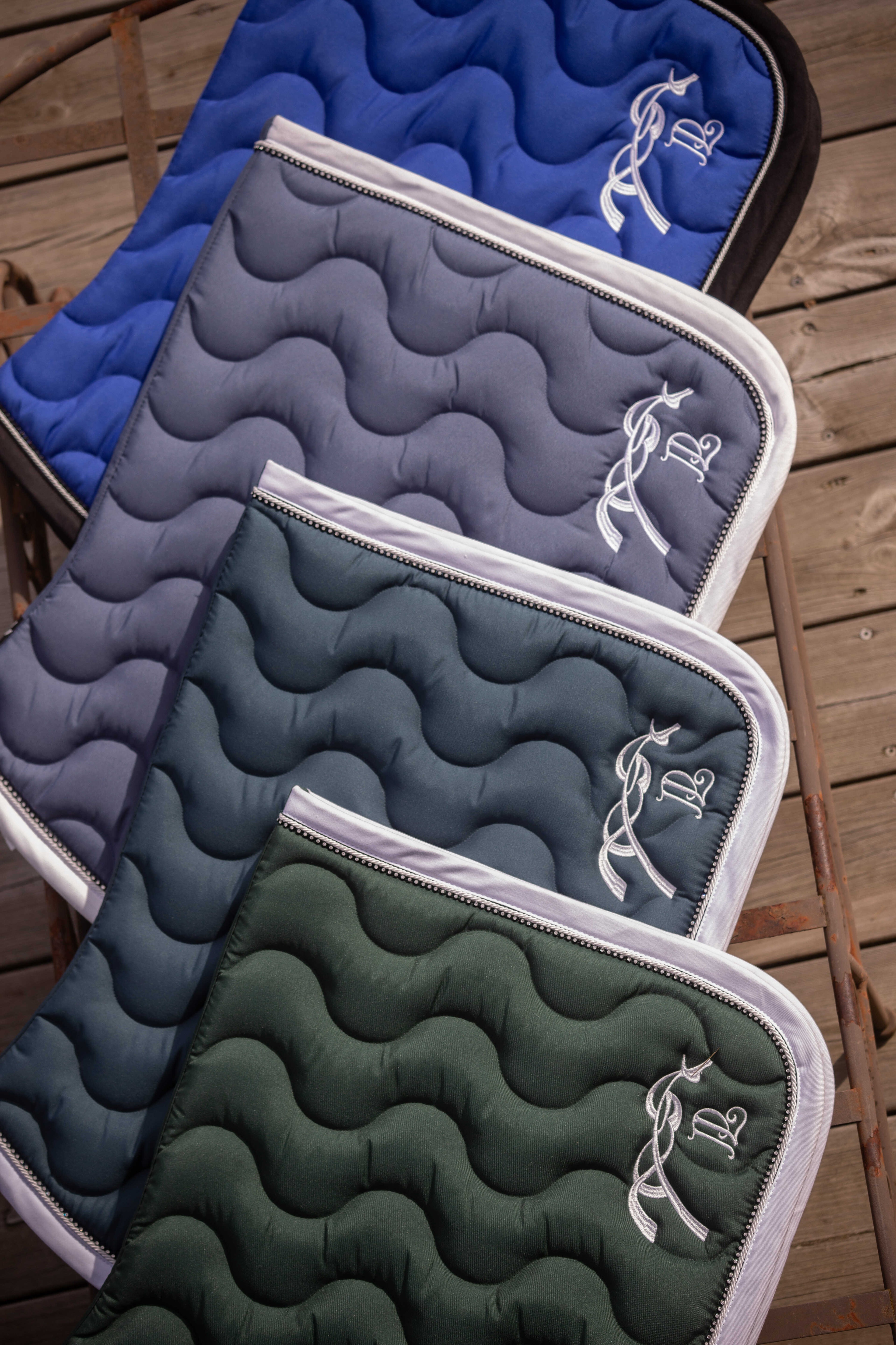 Tapis de selle Diamant Bleu gris - PENELOPE COLLECTION