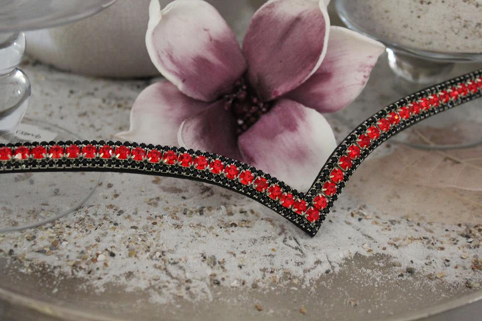 Frontal strass noir et rouge WWF