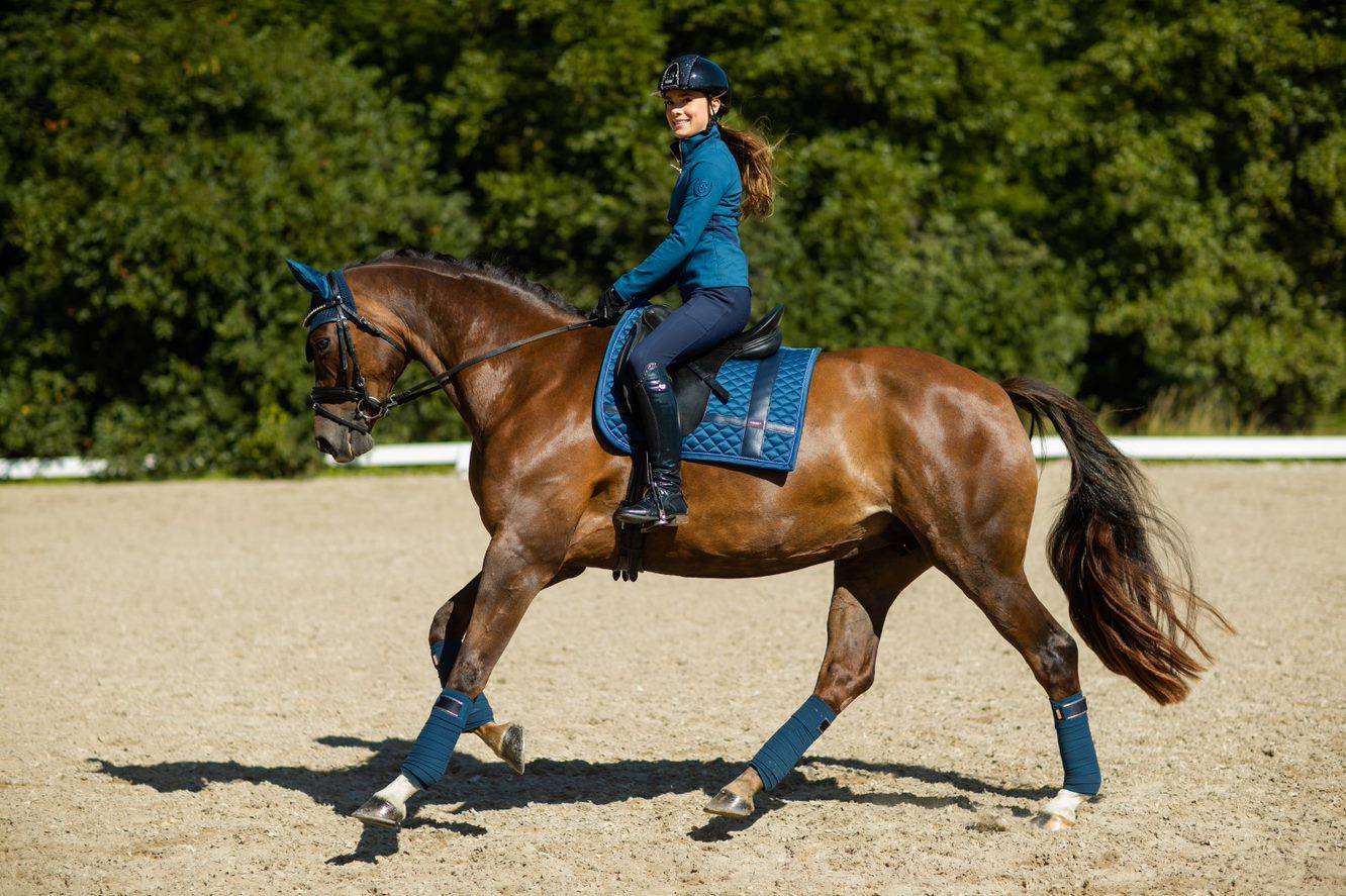 No Boundaries Monaco Blue saddle pad - Equestrian Stockholm