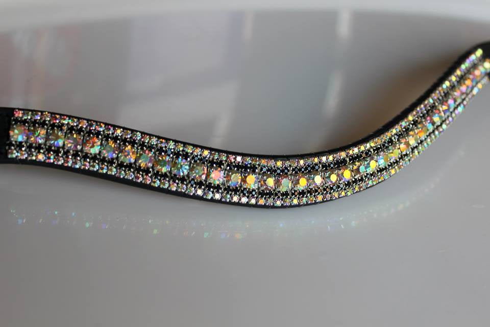 Frontal strass blancs et noirs