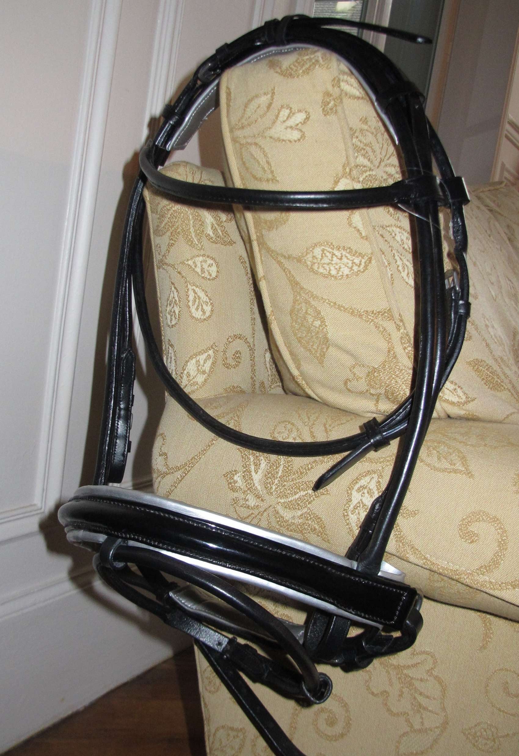 Bridon cuir rond argent EquiT