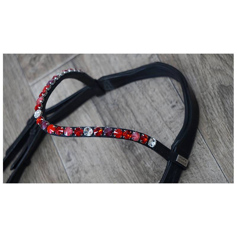 12mm Rivoli "Bloody Mary" browband - Equine Concept