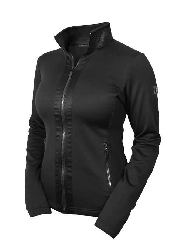 All Black Glimmer Fleece Jacket - Equestrian Stockholm