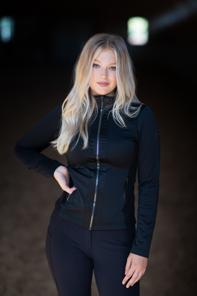 Veste Polaire équestre Stockholm - Noir/Doré - Taille XL - Chaude Et Confortable