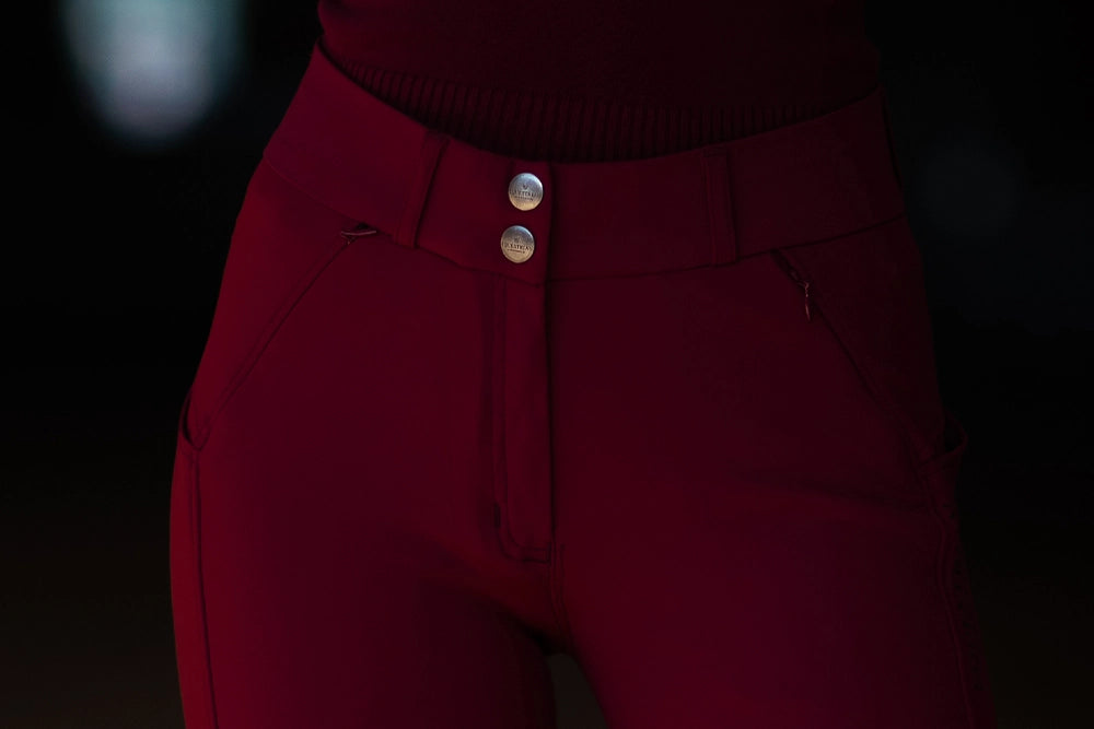 Elite Knee Grip Pants Dark Burgundy - Equestrian Stockholm