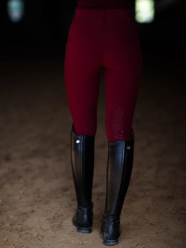 Elite Knee Grip Pants Dark Burgundy - Equestrian Stockholm