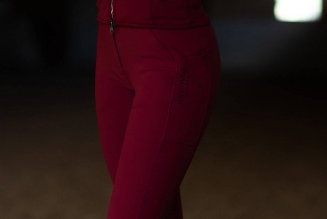 Elite Knee Grip Pants Dark Burgundy - Equestrian Stockholm