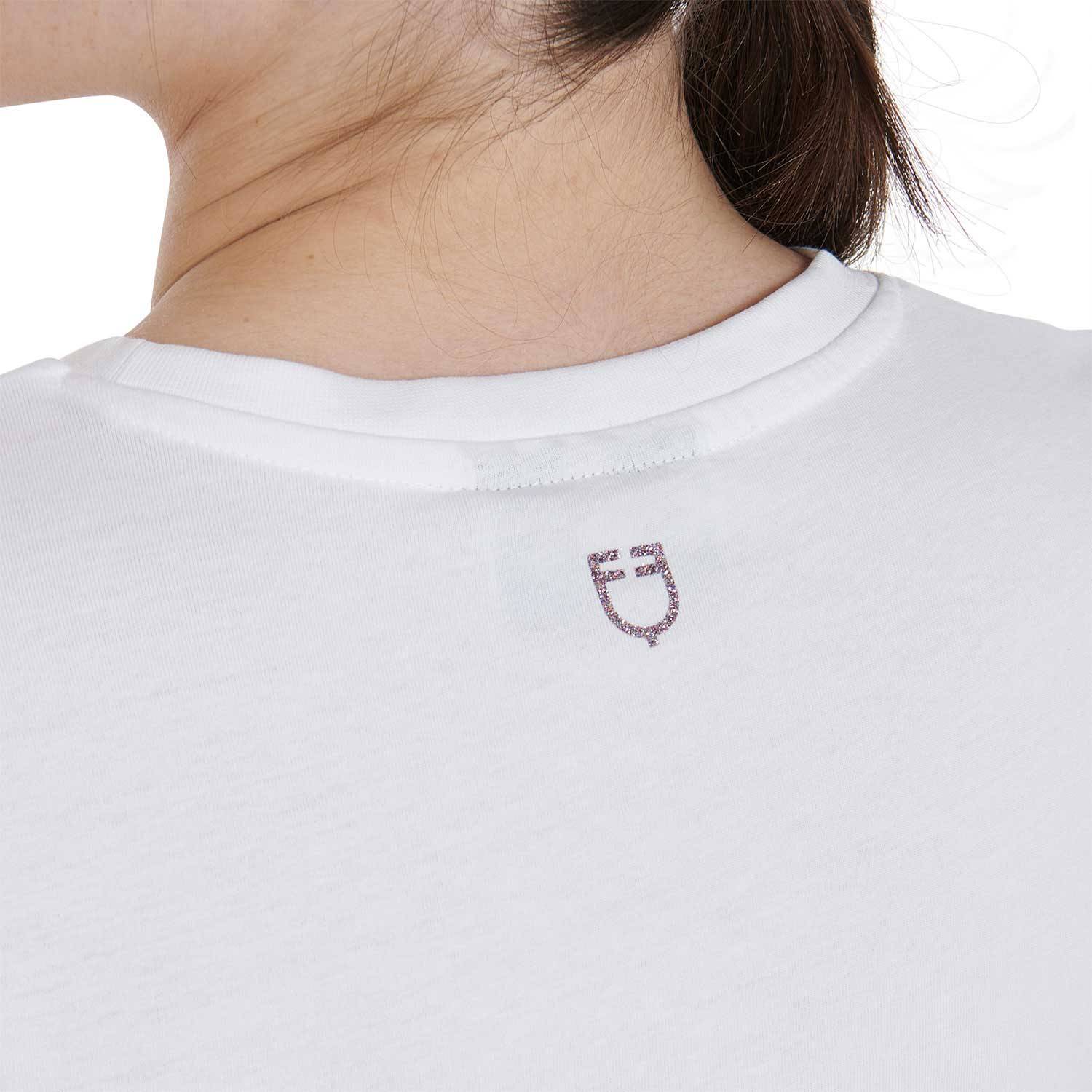 Slim fit t-shirt with sequin logo - Equestro