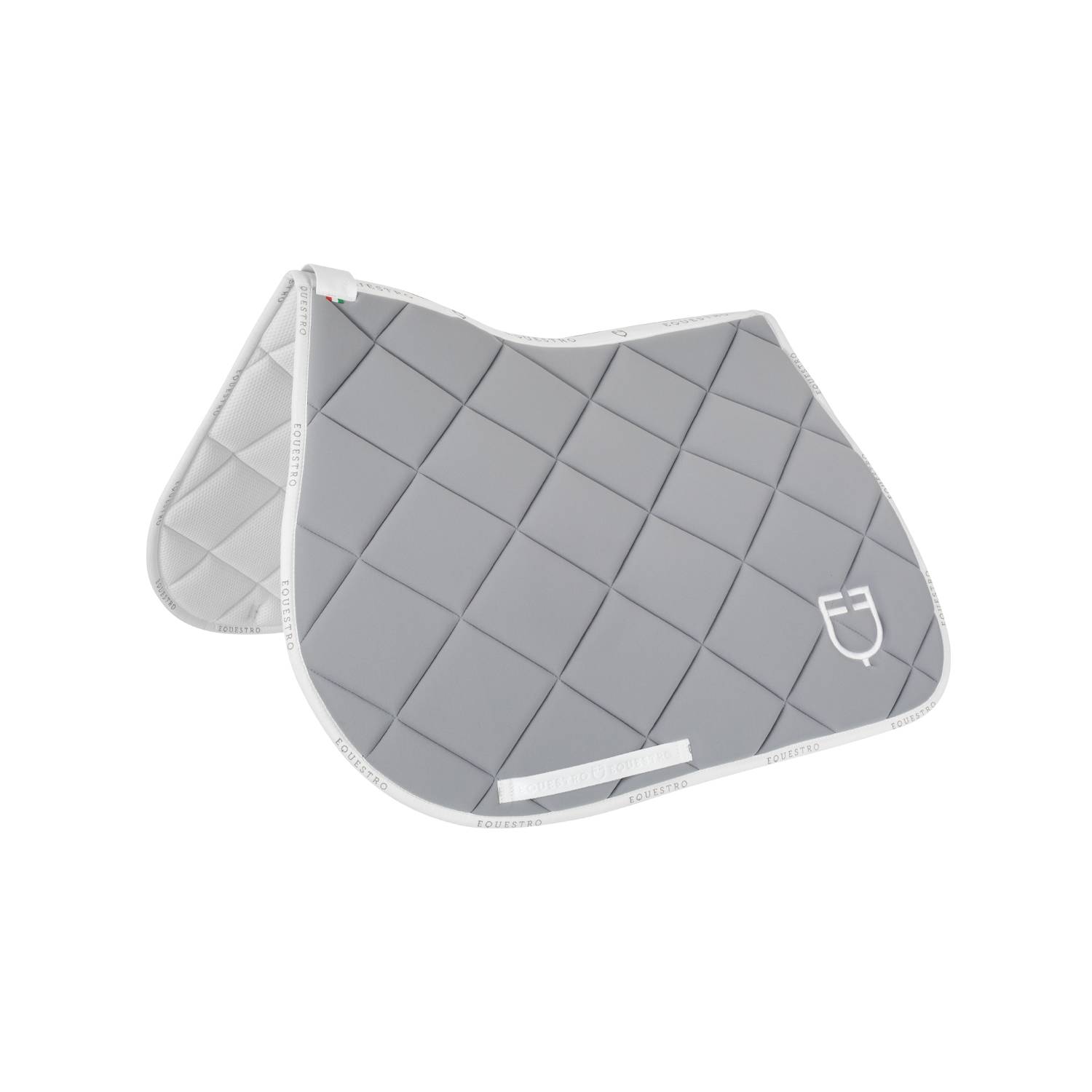 Tapis de selle technique logo gris/blanc- EQUESTRO