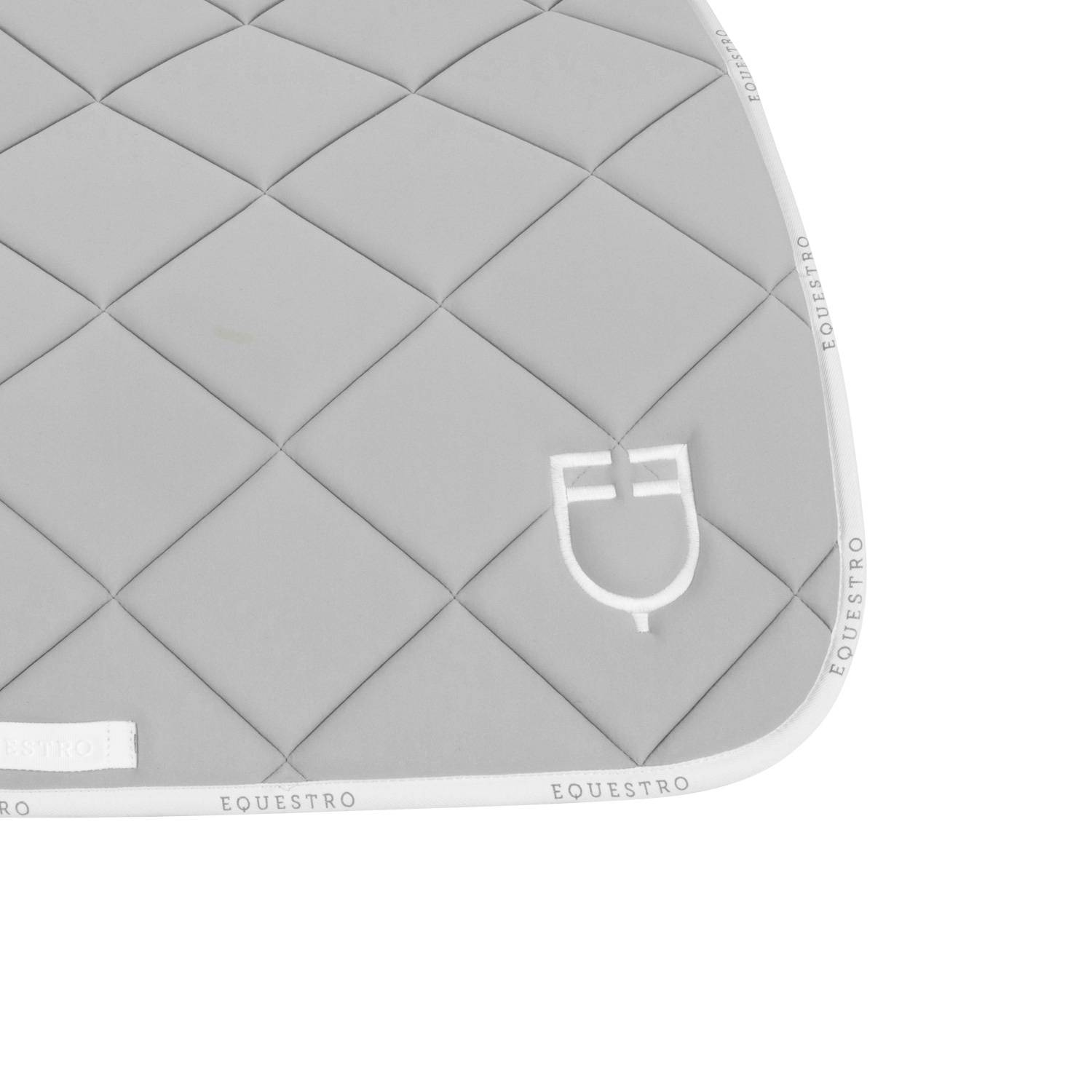 Tapis de selle technique logo gris clair/blanc- EQUESTRO