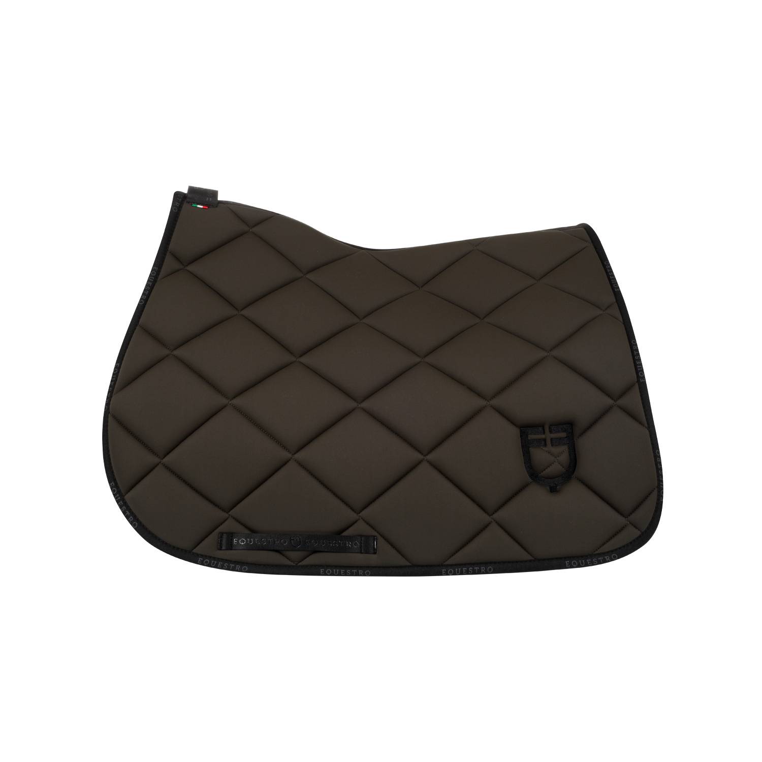 Tapis de selle technique logo kaki/noir- EQUESTRO