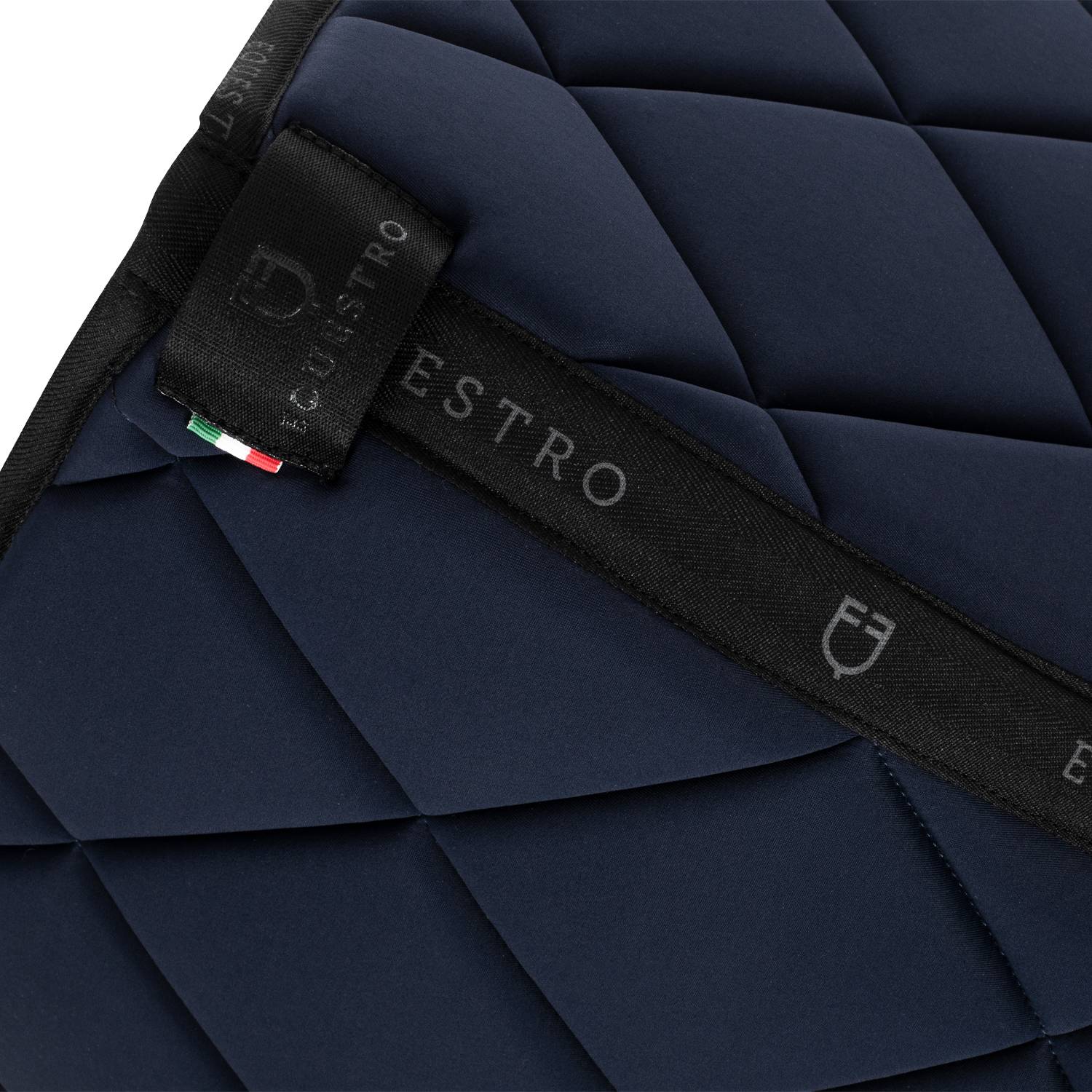 Tapis de selle technique logo bleu marine/noir - EQUESTRO
