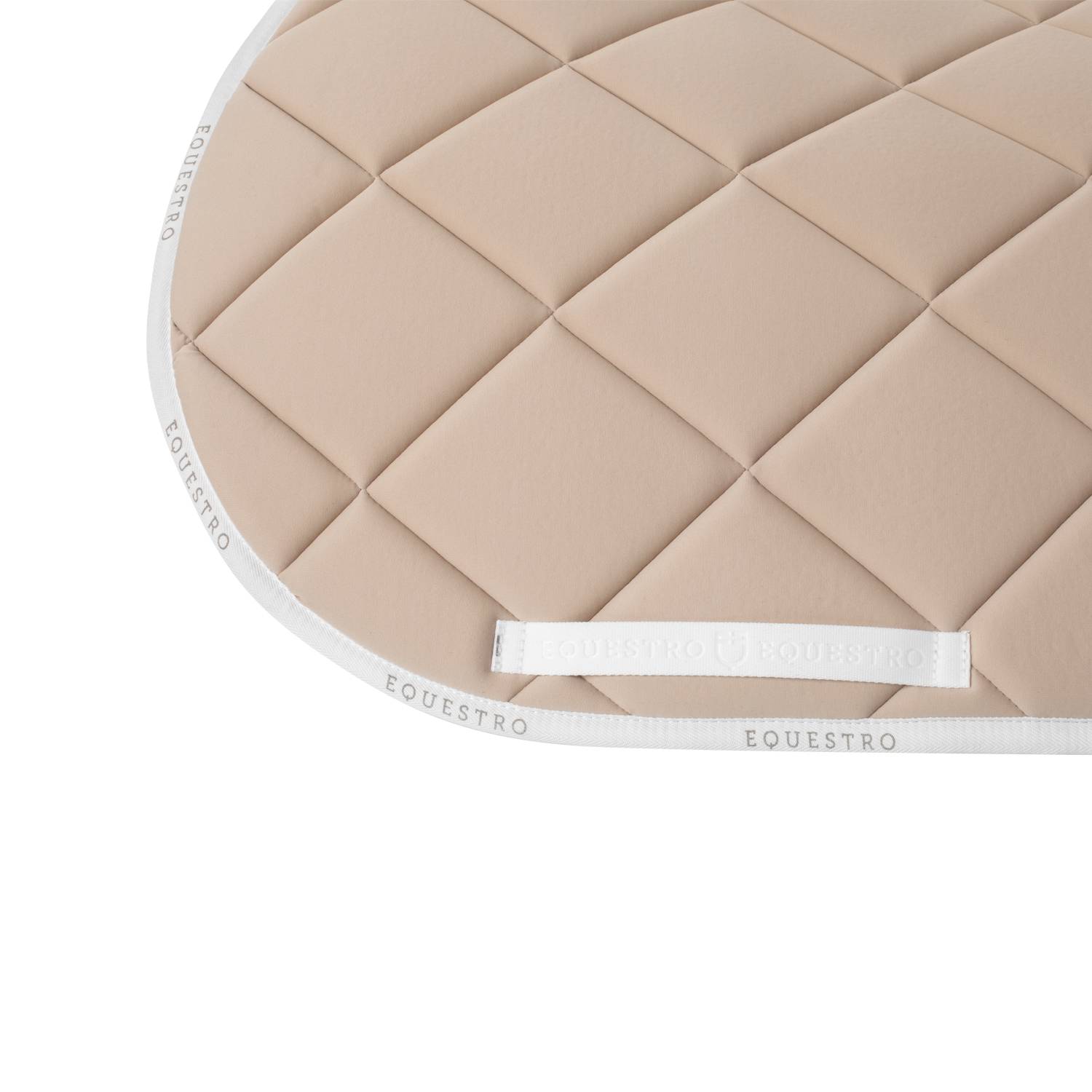 Tapis de selle technique logo beige/blanc - EQUESTRO