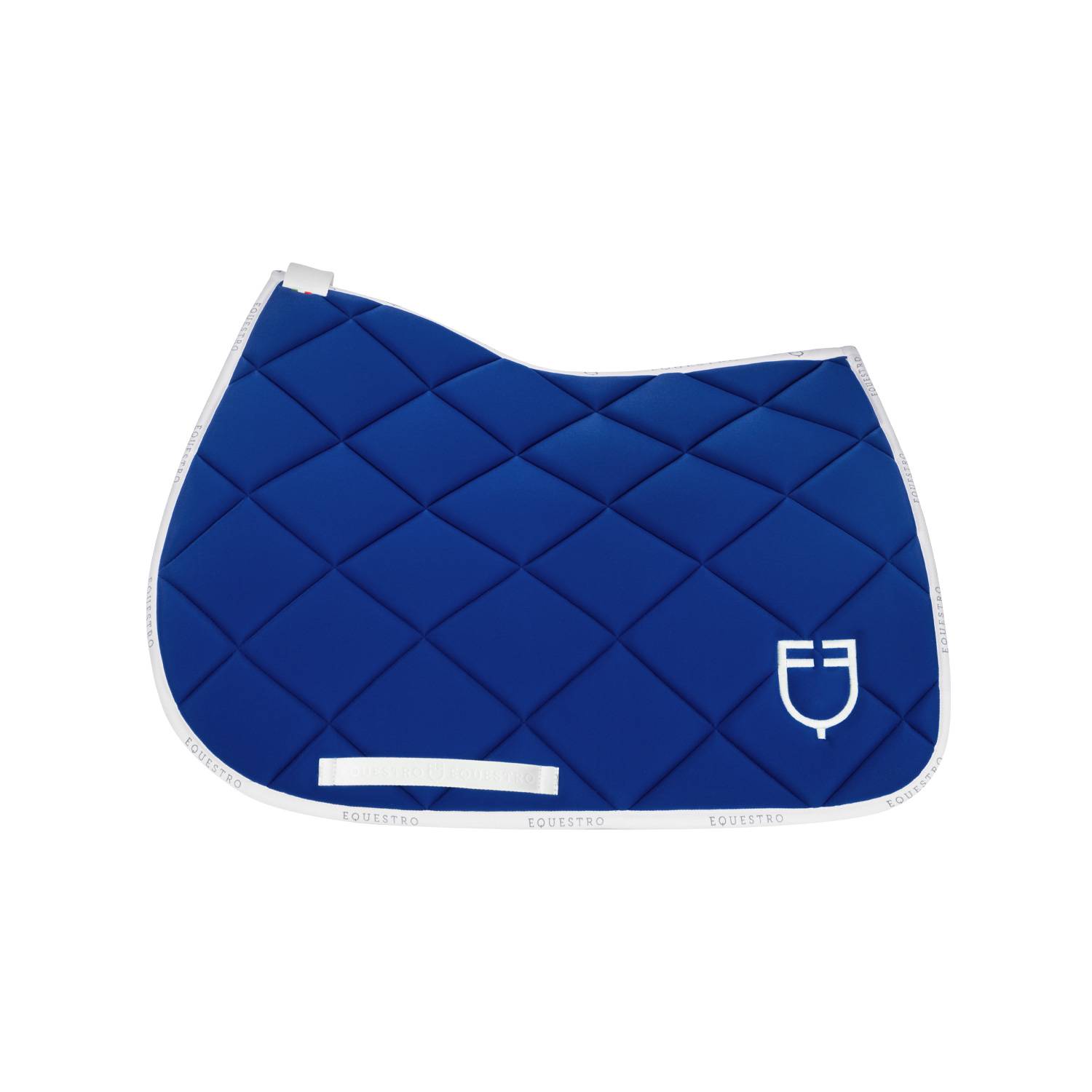 Technical saddle pad logo royal blue/white - EQUESTRO