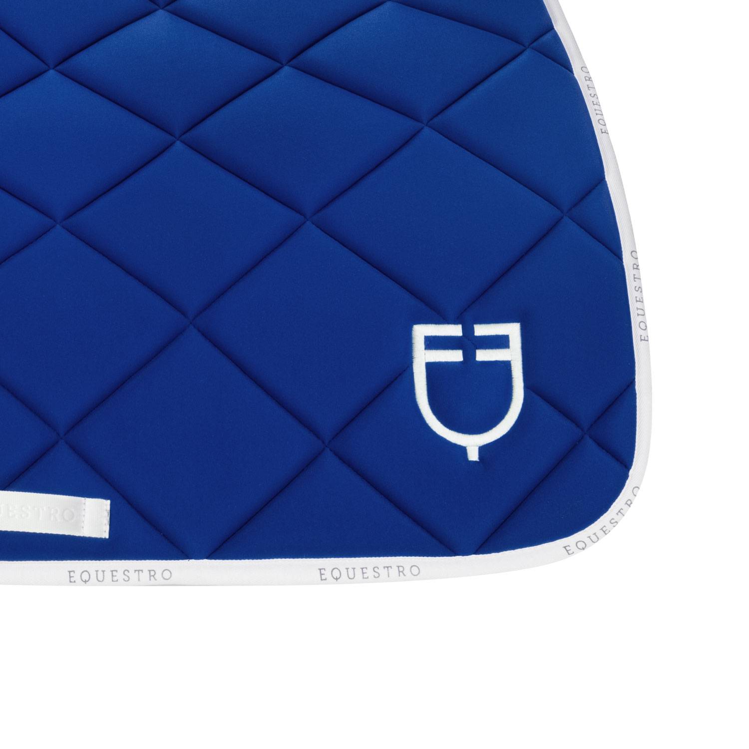 Technical saddle pad logo royal blue/white - EQUESTRO