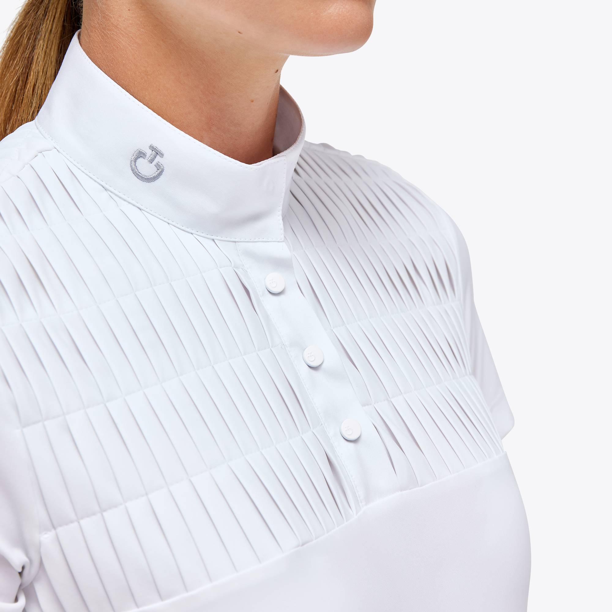 Polo de concours Jersey S/S Pleated Bib - CAVALLERIA TOSCANA