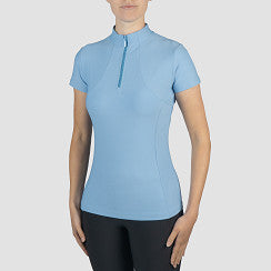 Polo technique manches courtes zip paillettes - HORKA