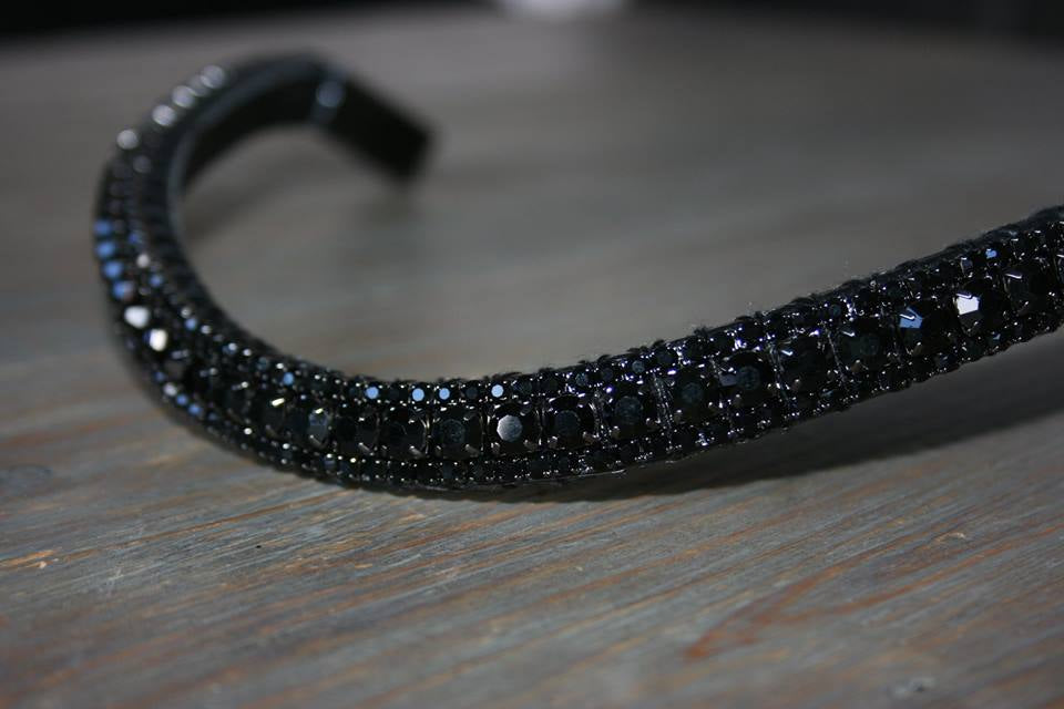 Frontal en cristaux - noir