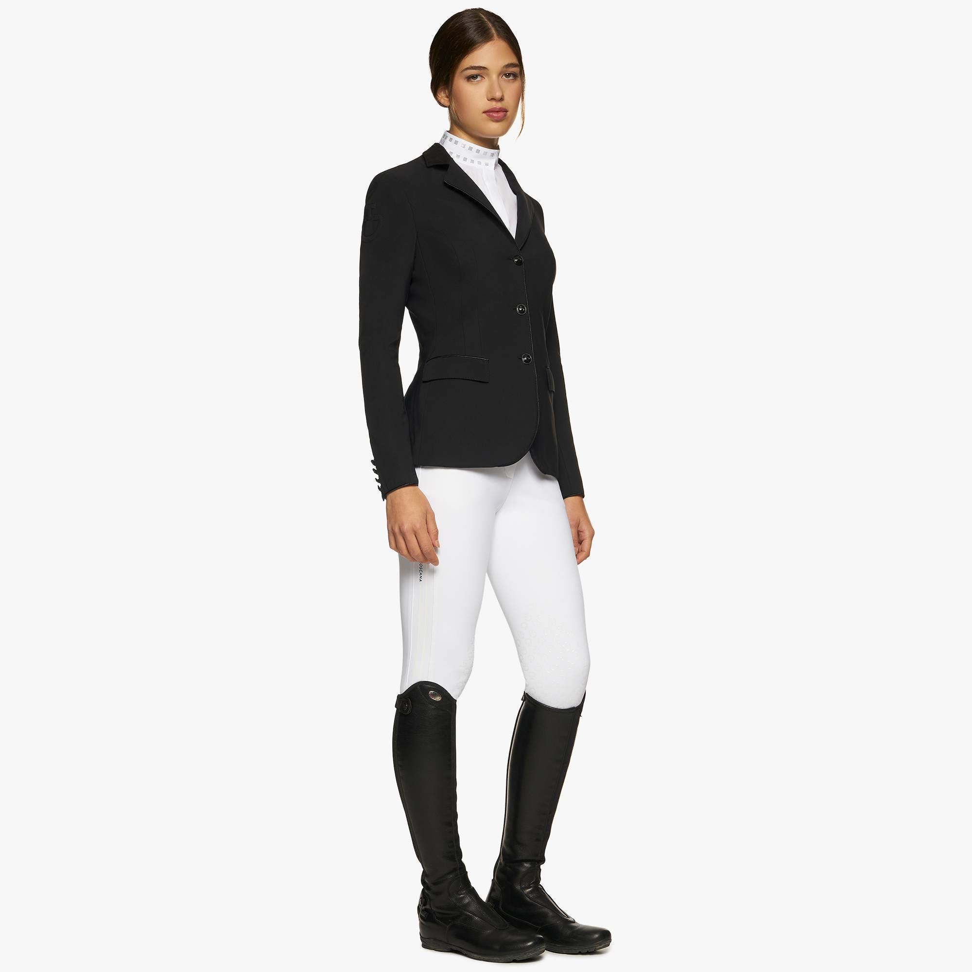 Veste D'équitation Cavalleria Toscana GP - Noir Taille 44, Fabriquée En Italie