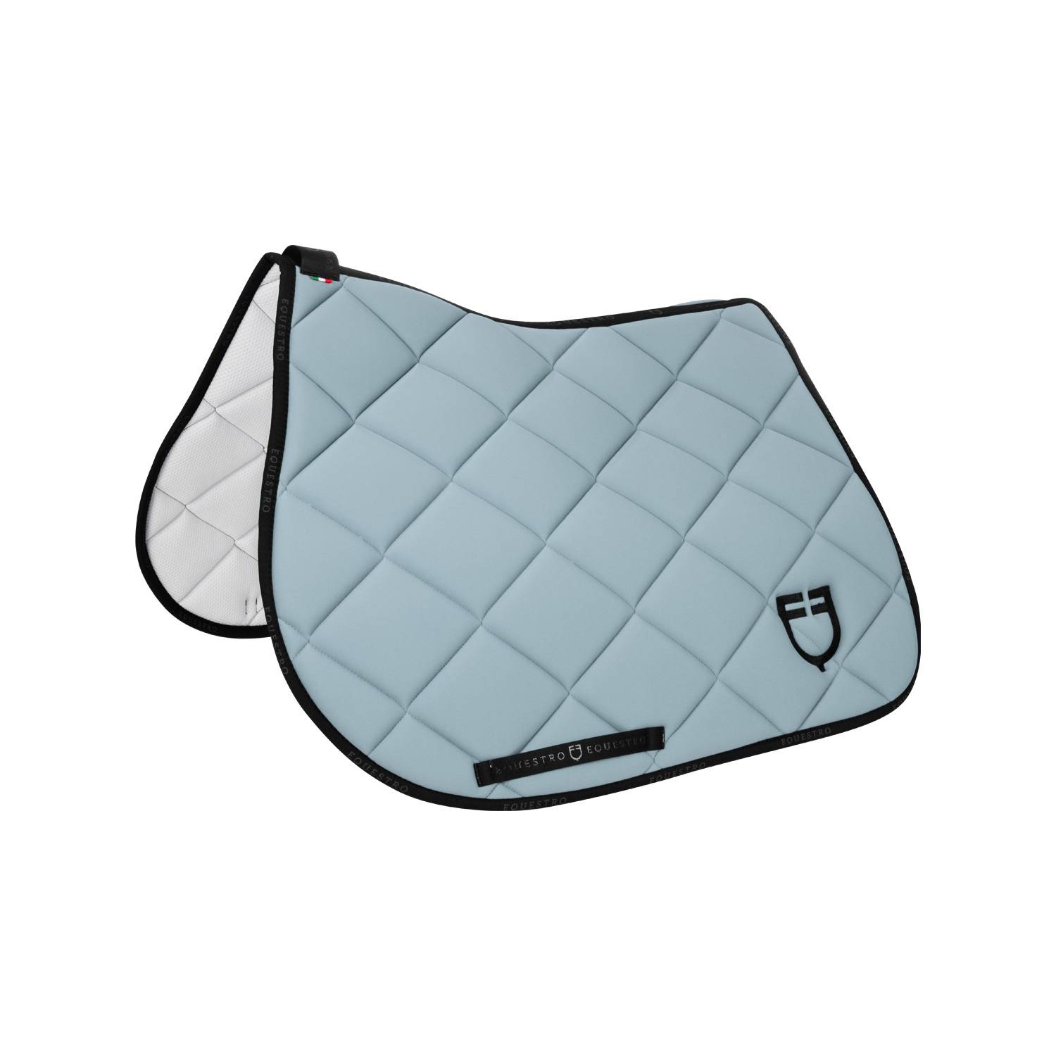 Gray mist/black logo saddle pad - EQUESTRO