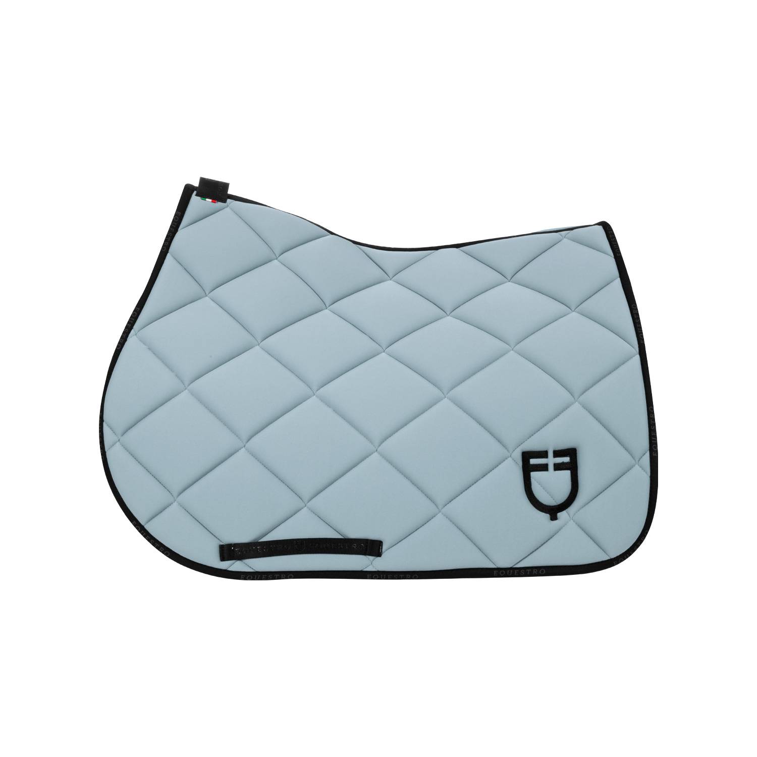 Gray mist/black logo saddle pad - EQUESTRO