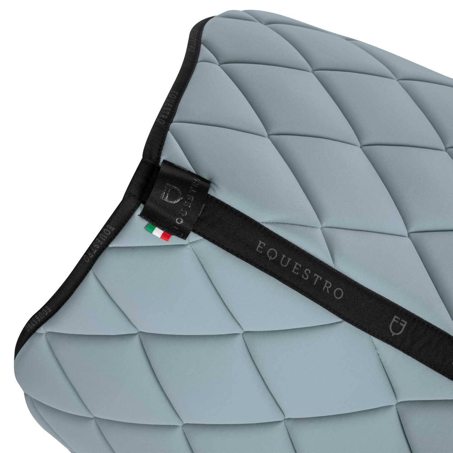 Gray mist/black logo saddle pad - EQUESTRO