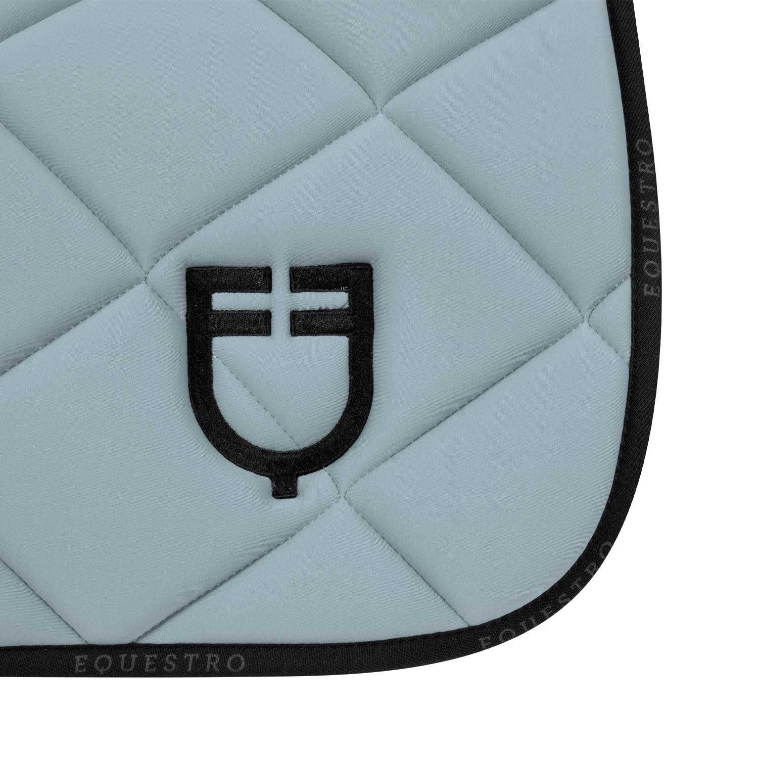 Gray mist/black logo saddle pad - EQUESTRO