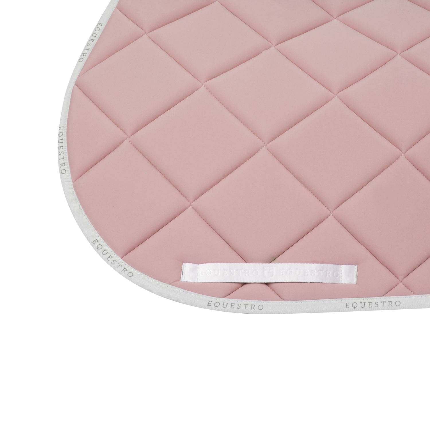 Tapis de selle logo cameo rose/blanc - EQUESTRO