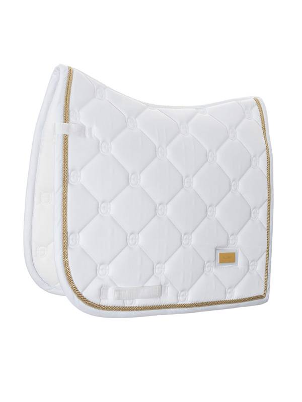Tapis de selle White Perfection Gold DRESSAGE - Equestrian Stockholm