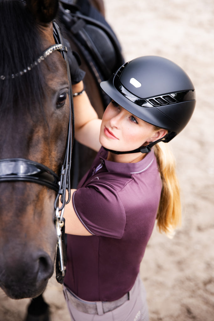 Casque Air Luxe Pure Noir mat visiere simple - Abus