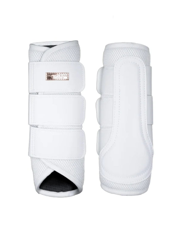 Classic mesh dressage gaiters White Rose Gold - Equestrian Stockholm