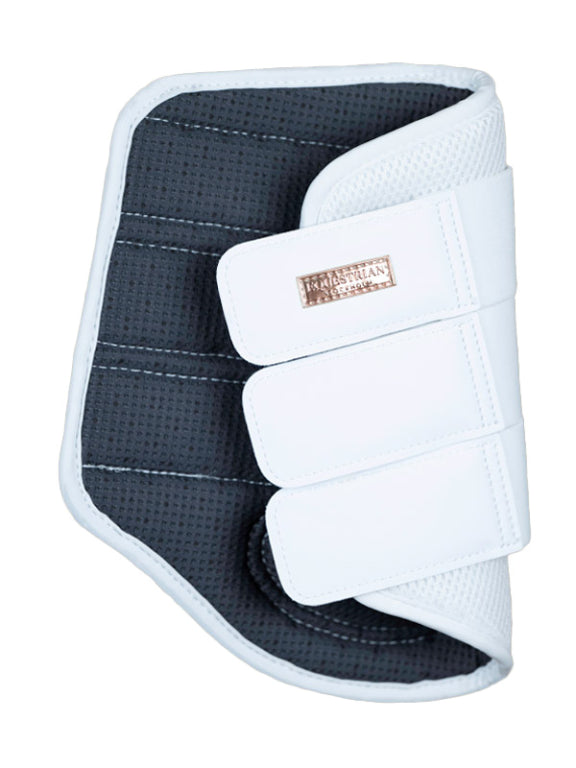 Classic mesh dressage gaiters White Rose Gold - Equestrian Stockholm