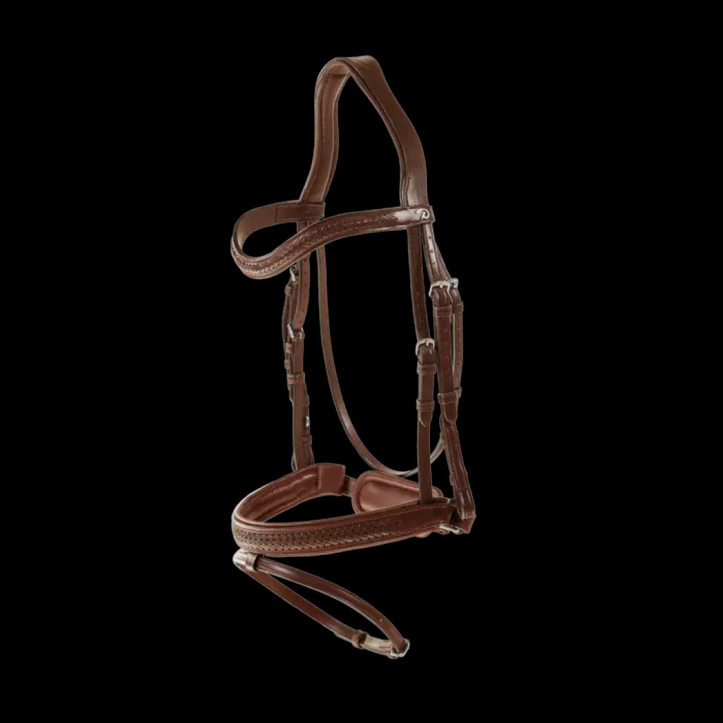 Bridon muserolle pull back tressée - Dy&