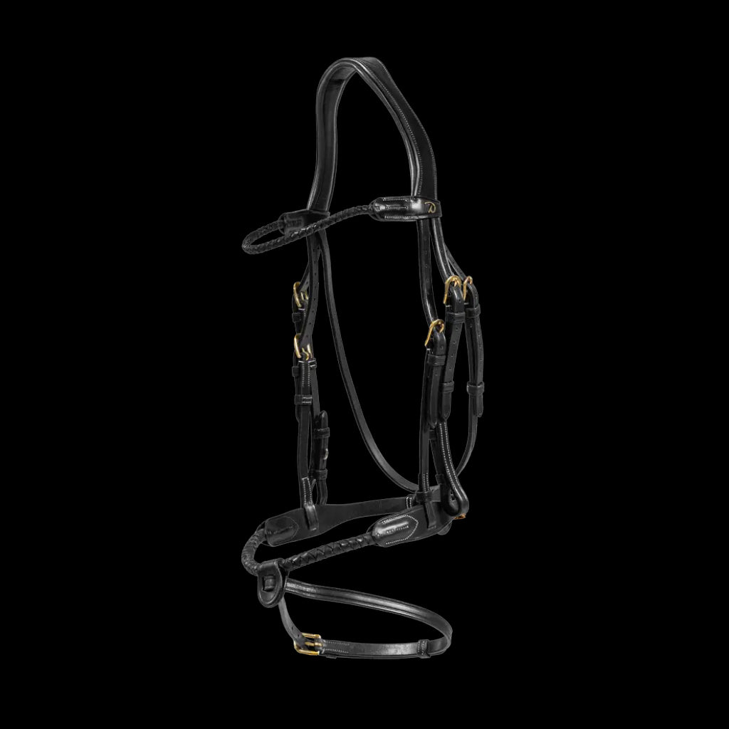 Round braided combined noseband bridle - Dy&