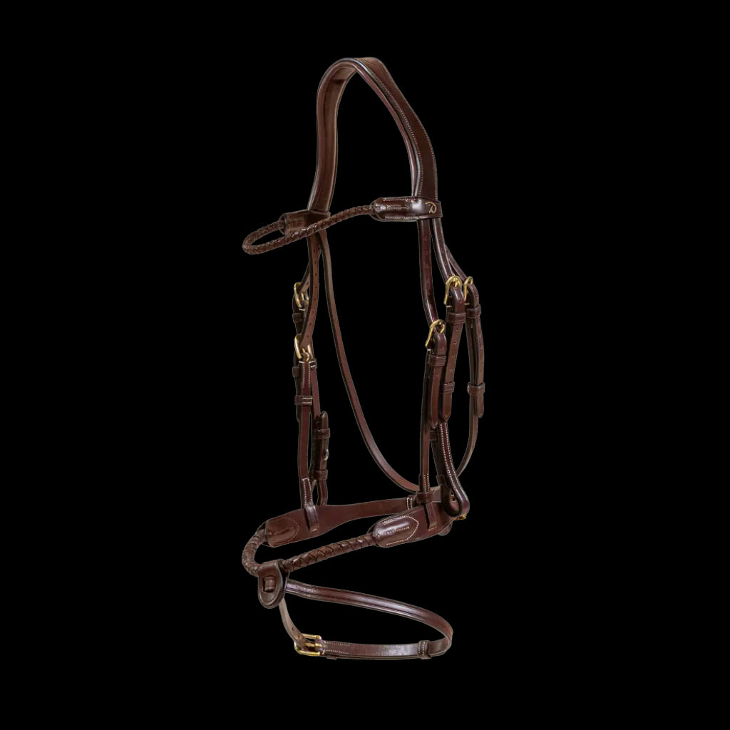 Round braided combined noseband bridle - Dy&