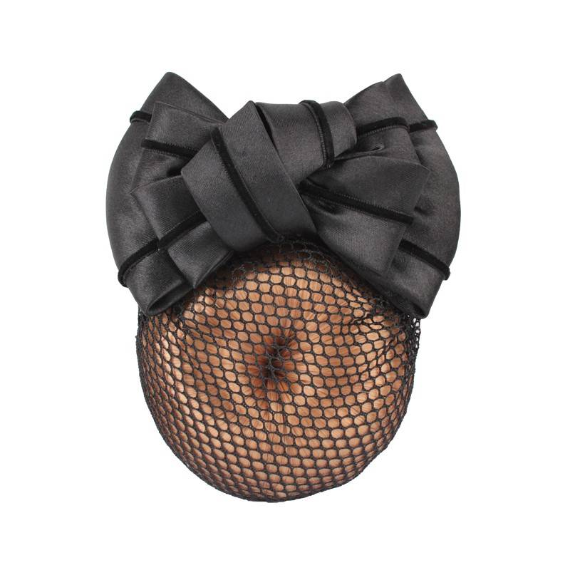 Fishnet hair bow in satin - HORKA
