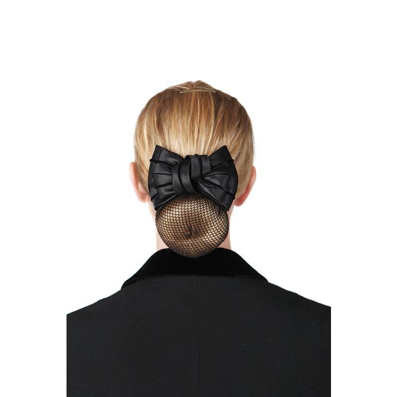 Fishnet hair bow in satin - HORKA
