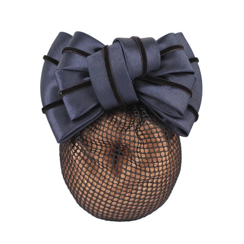 Fishnet hair bow in satin - HORKA