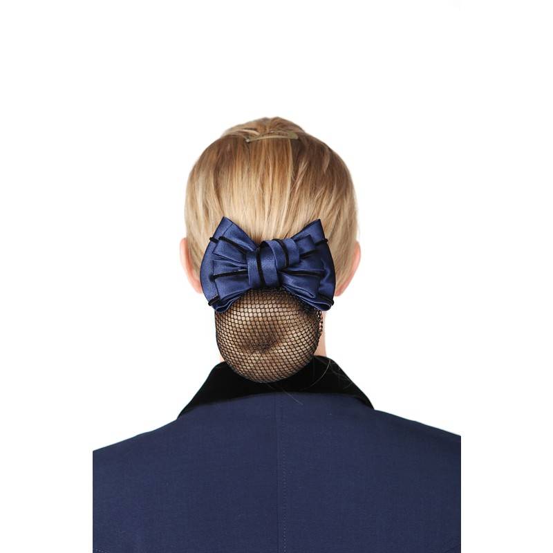 Fishnet hair bow in satin - HORKA