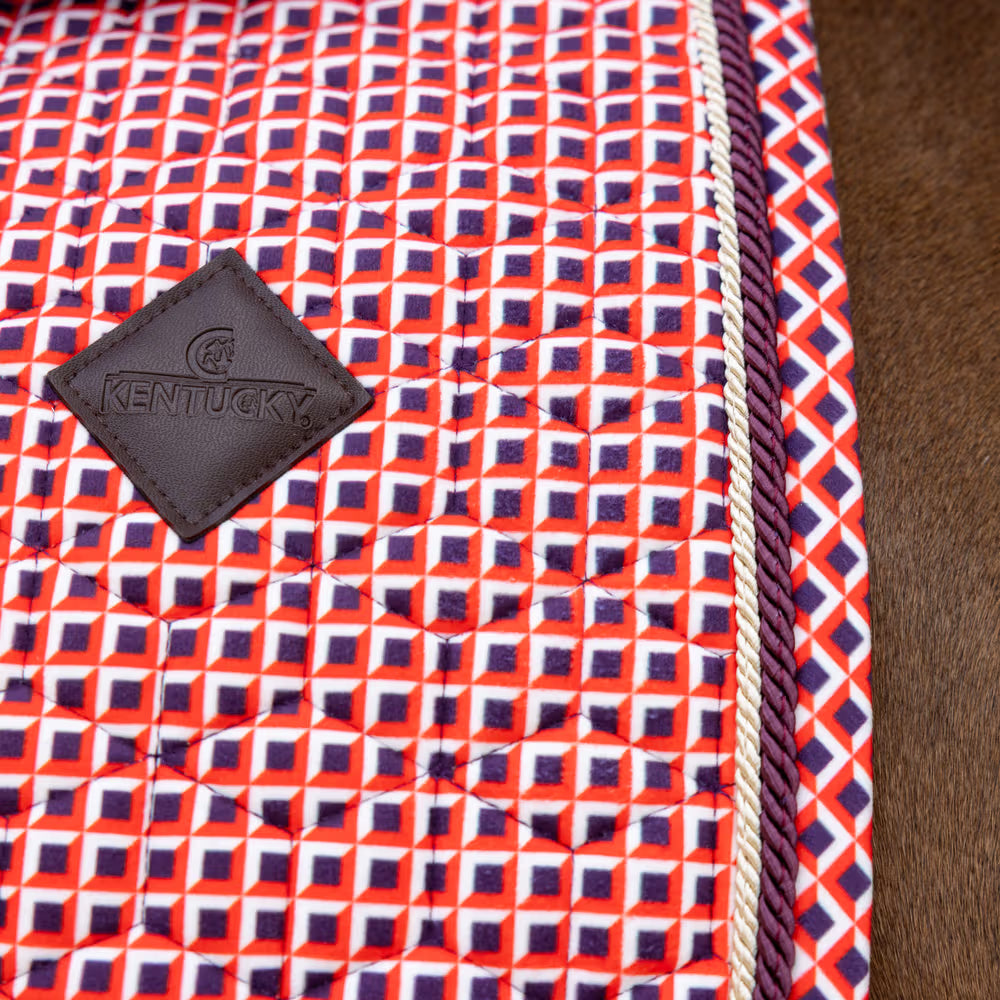 Tapis de Selle Velvet printing Rouge MIXTE - Kentucky