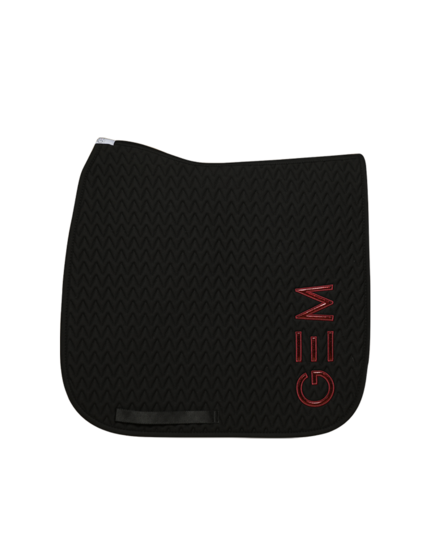 Tapis de selle TEN DRESSAGE Noir bordeaux - GEM