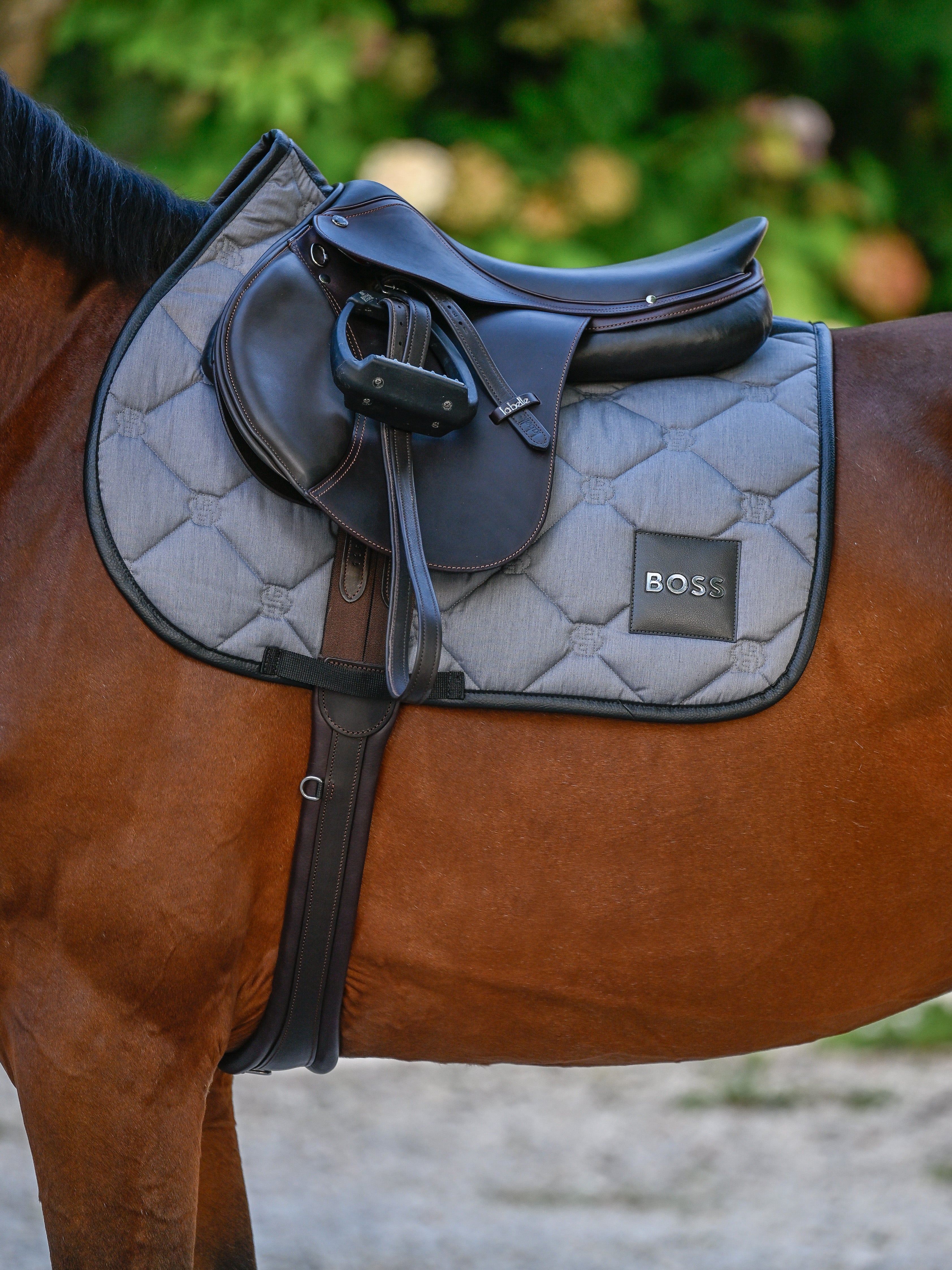 Tapis de selle Greymelange Mixte - Boss Equestrian