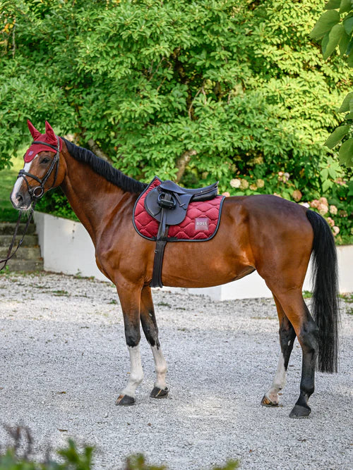 Tapis de selle Velours Carbernet Mixte - Boss Equestrian