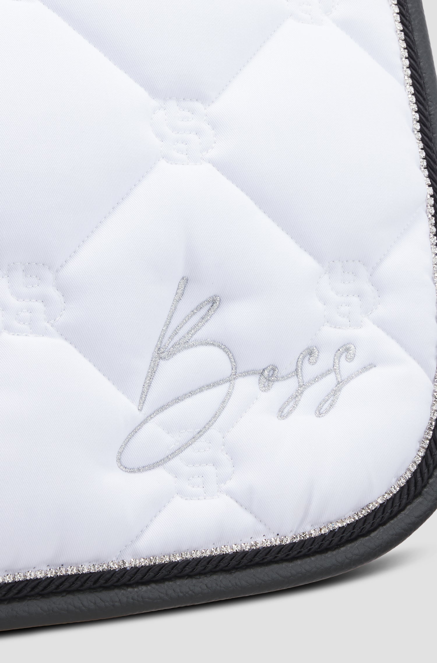 Tapis de selle Glitter Blanc Dressage - Boss Equestrian