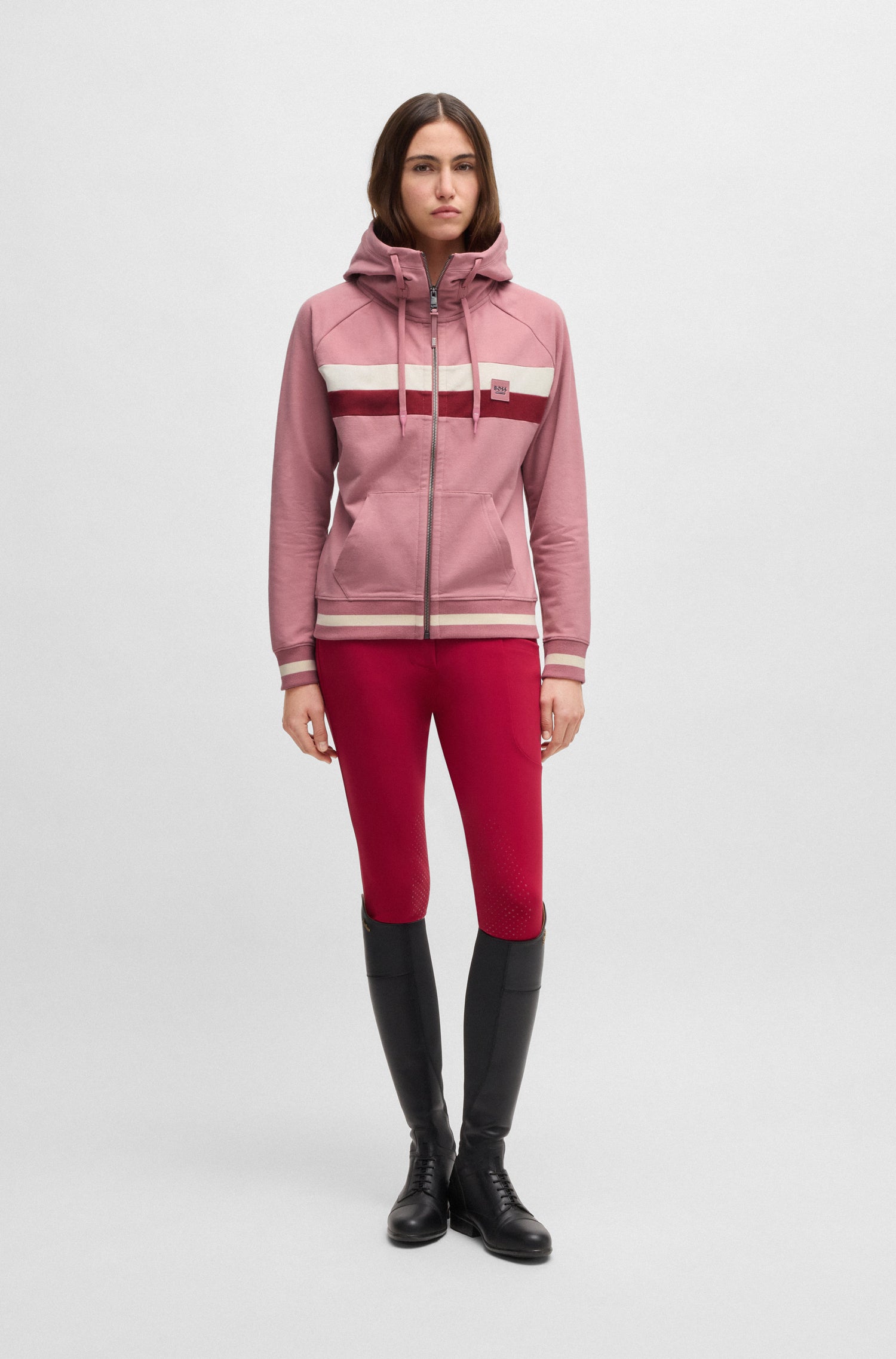 Sweat Zippé Riva rose AW25 - Boss Equestrian