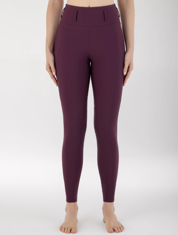 Legging hiver taille haute full grip Bordeaux GEGGIFH - EQUILINE
